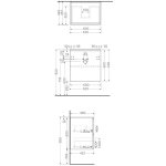 Rak Ceramika Joy Szafka podumywalkowa 60x46 szary połysk JOYWH060UGY