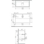 Rak Ceramika Joy Szafka podumywalkowa 100x46 grey elm JOYWH100EGY