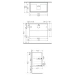 Rak Ceramika Joy Szafka podumywalkowa 80x46 szary połysk JOYWH080UGY