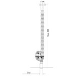 Rak Ceramika Rak Duo Syfon do umywalki wolnostojącej z odpływem do podłogi max. 90 cm BTRFSPPR001