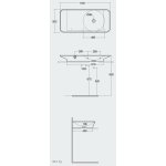 Rak Ceramika VALET Umywalka 112x50,5 biały połysk VALWB11300AWHA