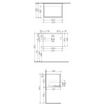 Rak Ceramika Zestaw DES Umywalka 61x46 biały połysk i Szafka UNO Joy scandinavian oak SETDESUNOWH060SOK