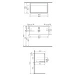 Rak Ceramika Zestaw DES Umywalka 81x46 biały połysk i Szafka UNO Joy scandinavian oak SETDESUNOWH080SOK