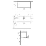 Rak Ceramika Zestaw DES Umywalka 101x46 biały połysk i Szafka UNO Joy moka walnut SETDESUNOWH100MOK