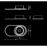 Relax Design 0202 Umywalka stawiana 90x45 z tacką i korkiem white matt/black golden matt 0202INLX01MATTBLACKGOLDEN