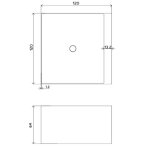 Relax Design Essequadro Wanna wolnostojąca 120x120 z korkiem white matt ESSEQUADROLX01MATT