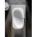 Relax Design Meta sink Umywalka stawiana 75x41,5 z korkiem white matt METALX01MATT