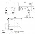 Ritmonio Diametro35 Concrete Bateria umywalkowa podtynkowa stal nierdzewna E0BA0114SPCINOX