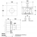 Ritmonio Diametro35 Concrete Mieszacz natryskowy podtynkowy stal nierdzewna E0BA0140INOX