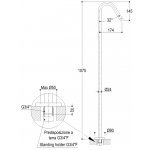 Ritmonio Diametro35 Wylewka umywalkowa wolnostojąca 108 cm chrom E0BA0104H1CRL