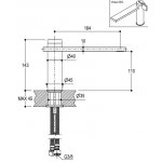 Ritmonio DOT316 Bateria umywalkowa jednootworowa stal nierdzewna PR50AA202INOX