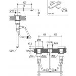 Ritmonio DOT316 Bateria umywalkowa 3-otworowa stal nierdzewna PR50AE201INOX