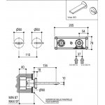 Ritmonio DOT316 Bateria umywalkowa podtynkowa stal nierdzewna PR50AH221INOX