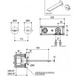 Ritmonio DOT316 Bateria umywalkowa podtynkowa stal nierdzewna PR50AH222INOX