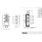 Ritmonio DOT316 Bateria wannowo-prysznicowa termostatyczna podtynkowa stal nierdzewna PR50HD201INOX