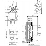 Ritmonio DOT316 Bateria wannowo-prysznicowa termostatyczna podtynkowa stal nierdzewna PR50HF202INOX