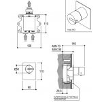 Ritmonio DOT316 Bateria wannowo-prysznicowa termostatyczna podtynkowa stal nierdzewna PR50HB101INOX