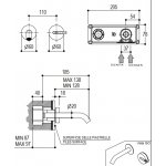 Ritmonio DOT316 Round Bateria umywalkowa podtynkowa stal nierdzewna PR50AH231INOX