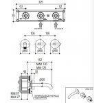 Ritmonio DOT316 Round Bateria umywalkowa podtynkowa stal nierdzewna PR50AJ211INOX