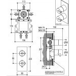 Ritmonio DOT316 Round Bateria wannowo-prysznicowa termostatyczna podtynkowa stal nierdzewna PR50HF101INOX