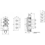 Ritmonio DOT316 Round Bateria wannowo-prysznicowa termostatyczna podtynkowa czarna stal nierdzewna PR50HD101IBX