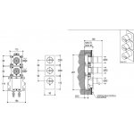 Ritmonio DOT316 Round Bateria wannowo-prysznicowa termostatyczna podtynkowa stal nierdzewna PR50HD201INOX