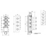 Ritmonio DOT316 Round Bateria wannowo-prysznicowa termostatyczna podtynkowa czarna stal nierdzewna PR50HF102IBX