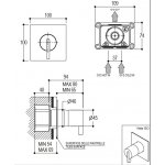 Ritmonio DOT316 Round Mieszacz do prysznica/umywalki podtynkowy stal nierdzewna PR50FB111INOX