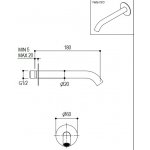 Ritmonio DOT316 Round Wylewka ścienna do umywalki stal nierdzewna PR50CA206INOX