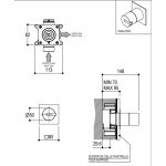 Ritmonio DOT316 Round Zawór podtynkowy stal nierdzewna PR50JA201INOX