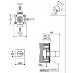 Ritmonio DOT316 Round Zawór podtynkowy stal nierdzewna PR50JA202INOX