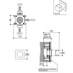 Ritmonio Haptic Zawór odcinający podtynkowy chrom PR43JA202CRL