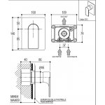 Ritmonio Pois Bateria prysznicowa/umywalkowa podtynkowa chrom PR31FB101CRL