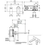 Ritmonio Pois Bateria umywalkowa ścienna podtynkowa chrom PR31AH102CRL