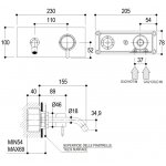 Ritmonio Reverso Bateria umywalkowa podtynkowa chrom Q0BA6013SXCRL