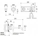 Ritmonio Reverso Bateria umywalkowa podtynkowa chrom Q0BA6014SPSXCRL