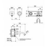   Ritmonio Reverso Bateria umywalkowa podtynkowa element zewnętrzny chrom Q0BA6015S/PCRL W MAGAZYNIE!!