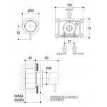 Ritmonio Reverso Mieszacz natryskowy podtynkowy chrom Q0BA6040S/PCRL