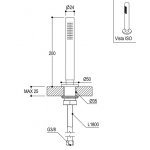 Ritmonio Słuchawka prysznicowa 200 mm stal nierdzewna 72U013INOX