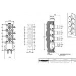 Ritmonio Taormina Bateria wannowo-prysznicowa termostatyczna podtynkowa chrom PR35HF201CRL