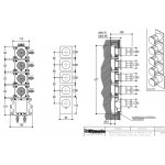 Ritmonio Taormina Bateria wannowo-prysznicowa termostatyczna podtynkowa chrom PR35HH201CRL