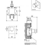 Ritmonio Taormina Bateria wannowo-prysznicowa termostatyczna podtynkowa chrom PR35HB101CRL