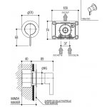 Ritmonio Tie Bateria prysznicowa/umywalkowa podtynkowa chrom PR34FB201CRL