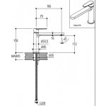 Ritmonio Tip Bateria umywalkowa 1-otworowa bez korka automatycznego chrom PR38AA202CRL