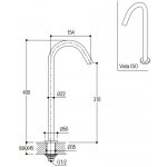 Ritmonio Wylewka obrotowa 360° do umywalki stal nierdzewna E0BA0108CH3INOX