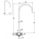 Ritmonio Wylewka obrotowa 360° do umywalki stal nierdzewna E0BA0108GH3INOX