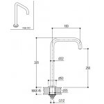 Ritmonio Wylewka obrotowa 360° do umywalki stal nierdzewna E0BA0108QH2INOX