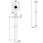 Ritmonio Wylewka sufitowa do umywalki stal nierdzewna E0BA0185H--INOX