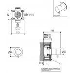 Ritmonio Zawór podtynkowy chrom E0BA0222SPCRL