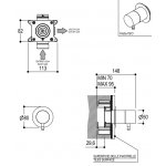 Ritmonio Zawór podtynkowy stal nierdzewna E0BA0222SPINOX